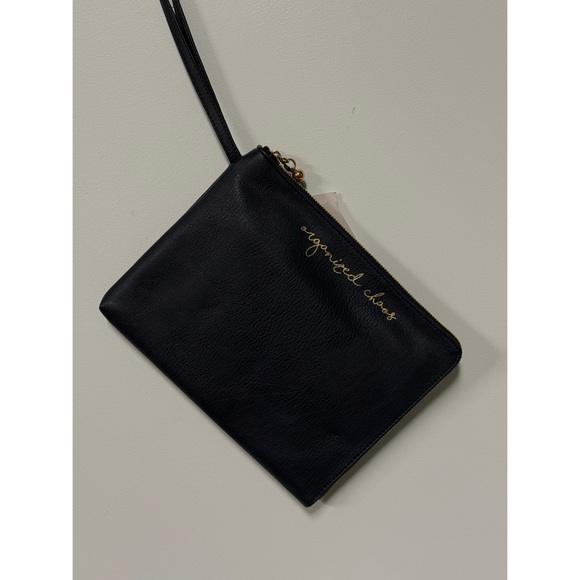 NWT LC Lauren Conrad Contemporary Wired Wristlet Blue Faux Leather - Picture 3 of 10